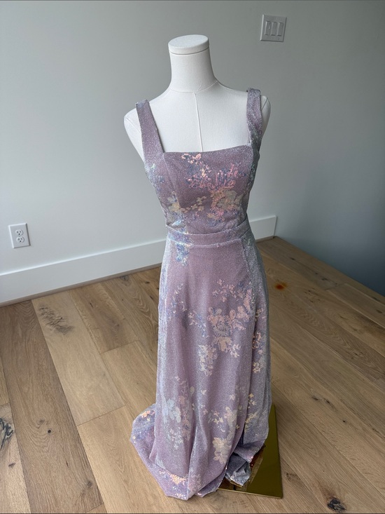 City Studio Dresses & Skirts - City Studio Lavender Floral Square-Neck Prom Gown